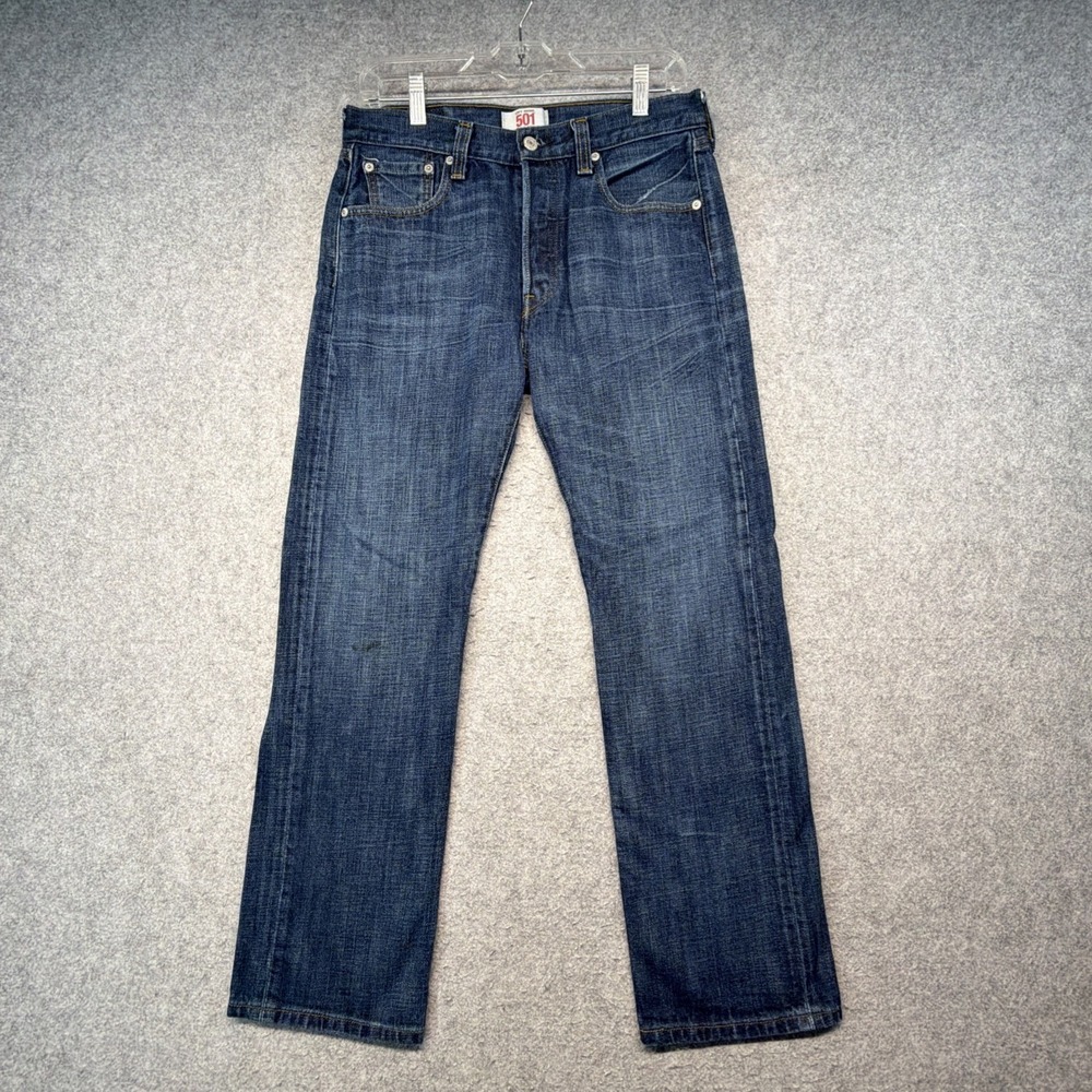 Levi's 501 Jeans 30x30 Button Fly Dark Wash Made In Mexico